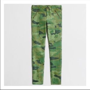 JCrew camo stretch skinny jeans